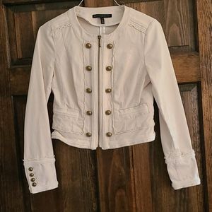 White militia style jacket
